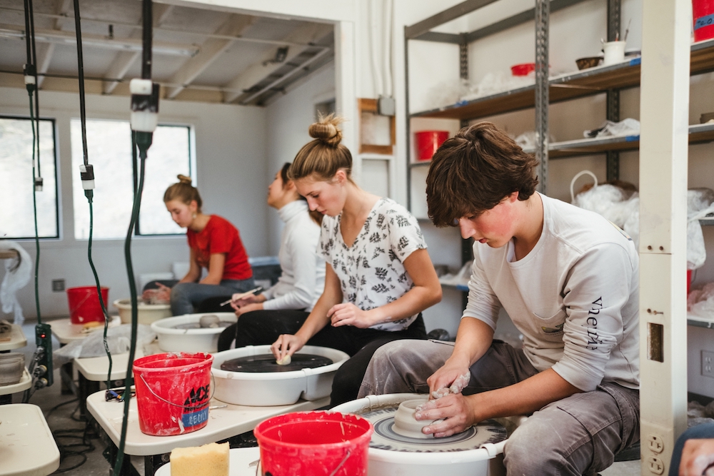 Students in Ceramics