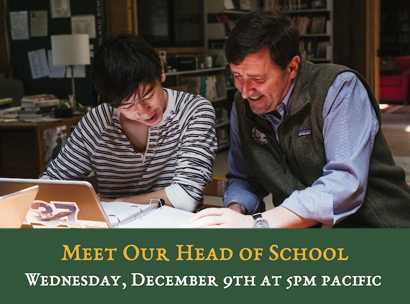 Meet Midland's Head of School! Wednesday, December 9th at 5pm Pacific Time